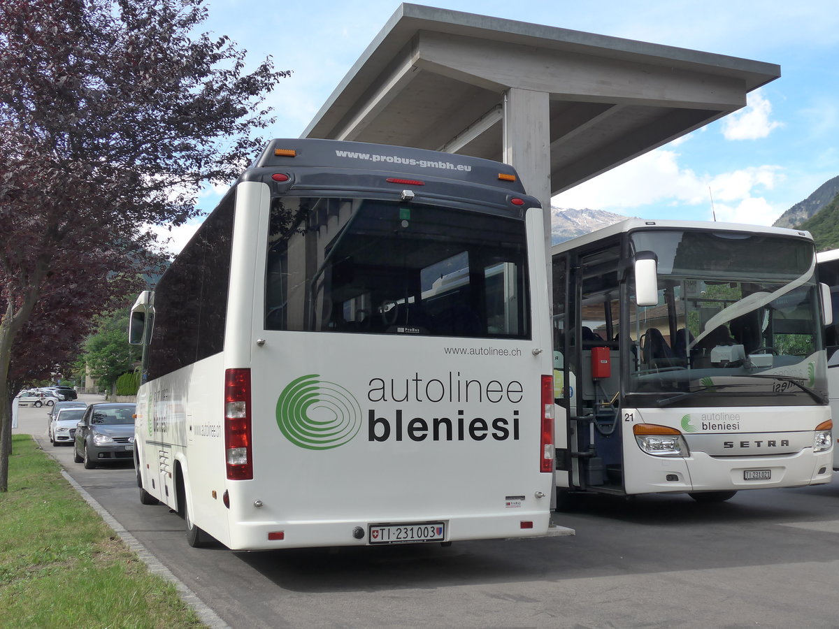 (180'620) - ABl Biasca - Nr. 3/TI 231'003 - Mercedes am 23. Mai 2017 in Biasca, Garage