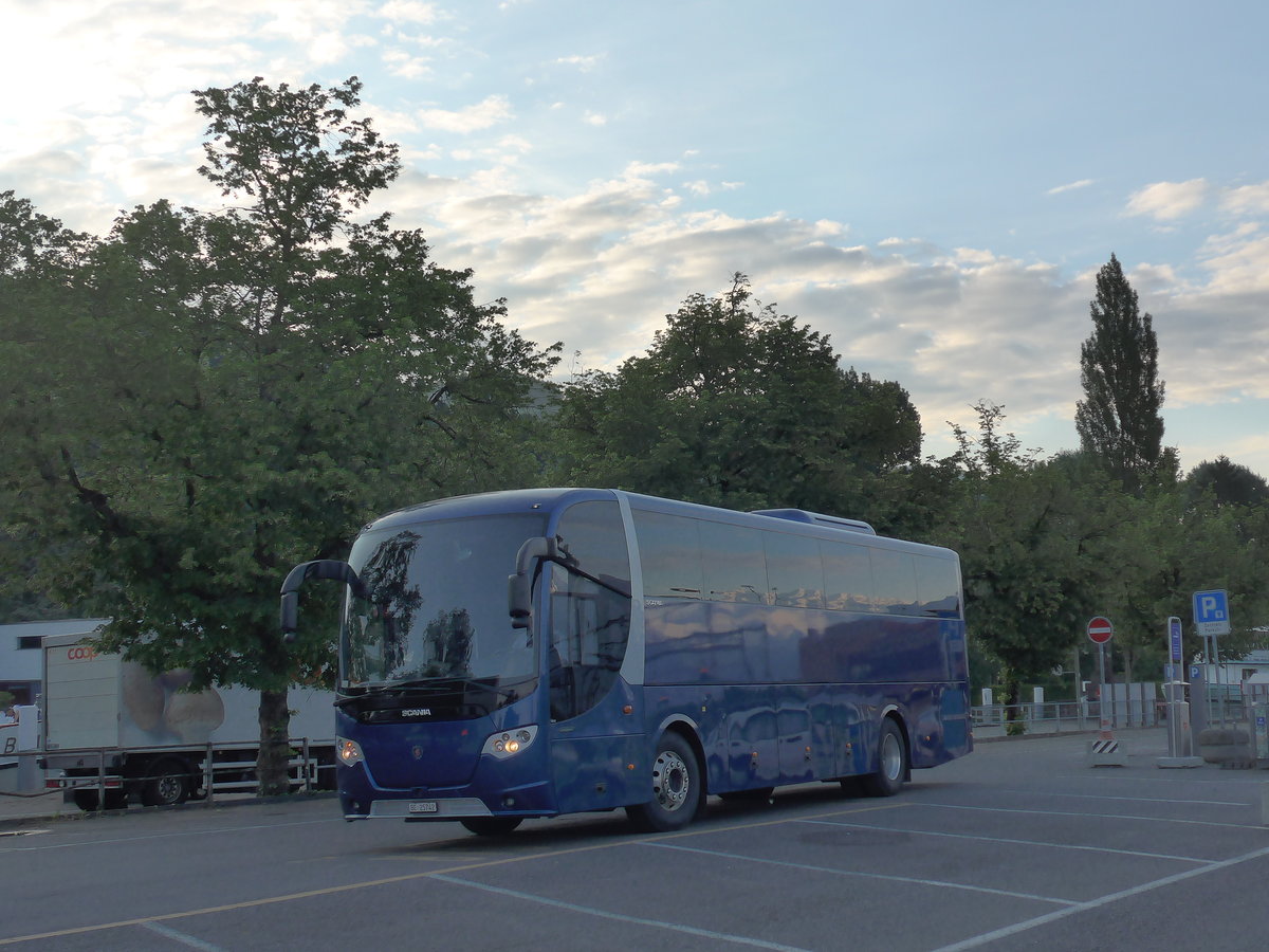 (180'904) - Schweizer Armee - BE 25'742 - Scania am 2. Juni 2017 in Thun, CarTerminal