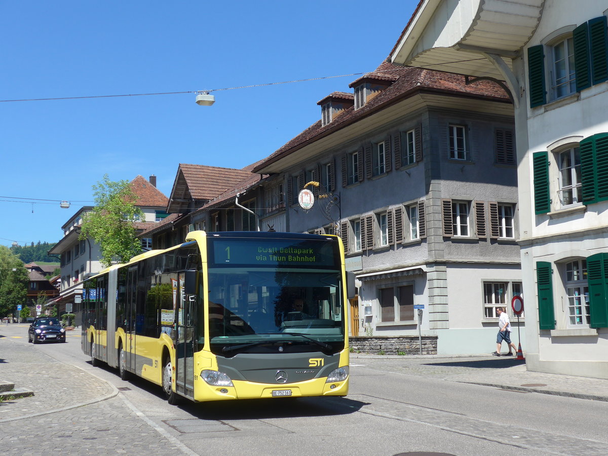 (181'016) - STI Thun - Nr. 161/BE 752'161 - Mercedes am 11. Juni 2017 in Steffisburg, Dorf