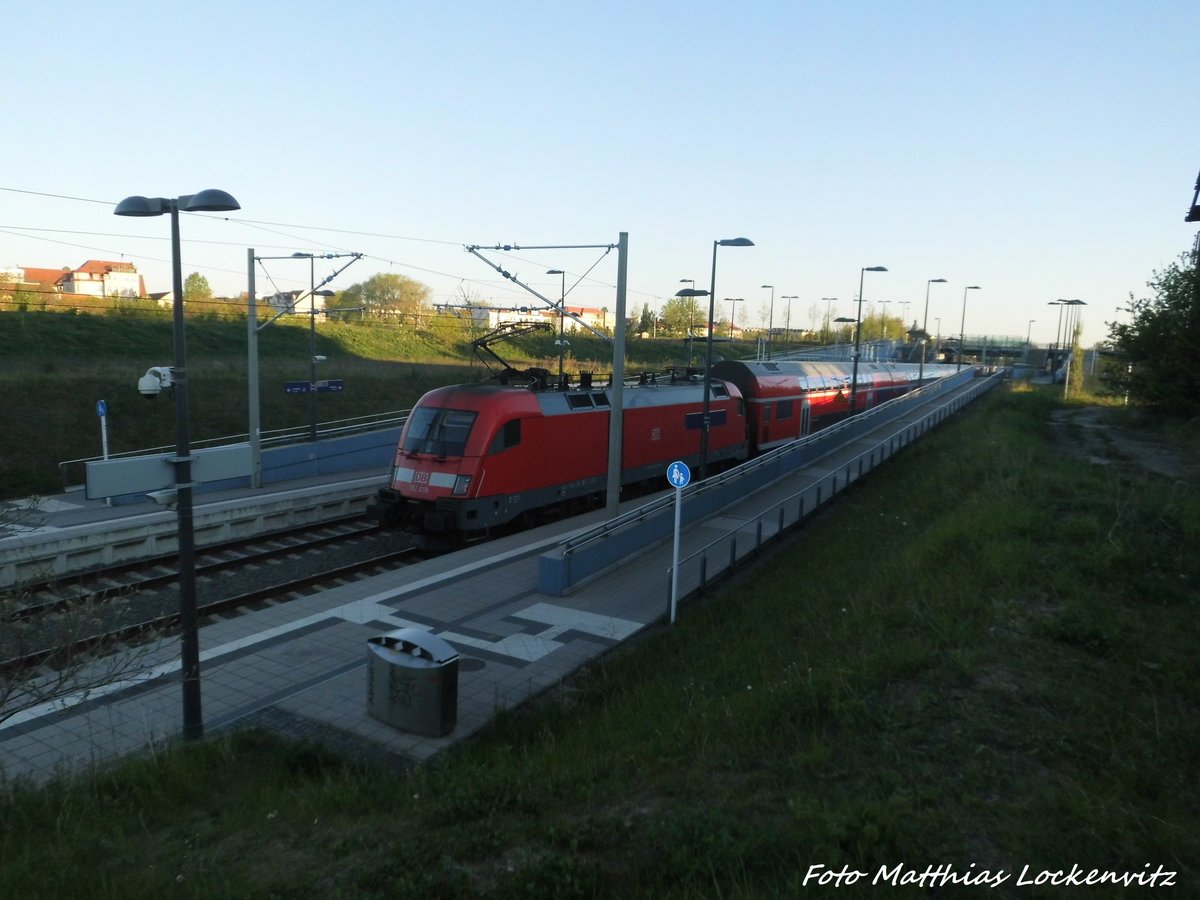 182 018 im Bahnhof Leipzig-MDR am 8.5.16