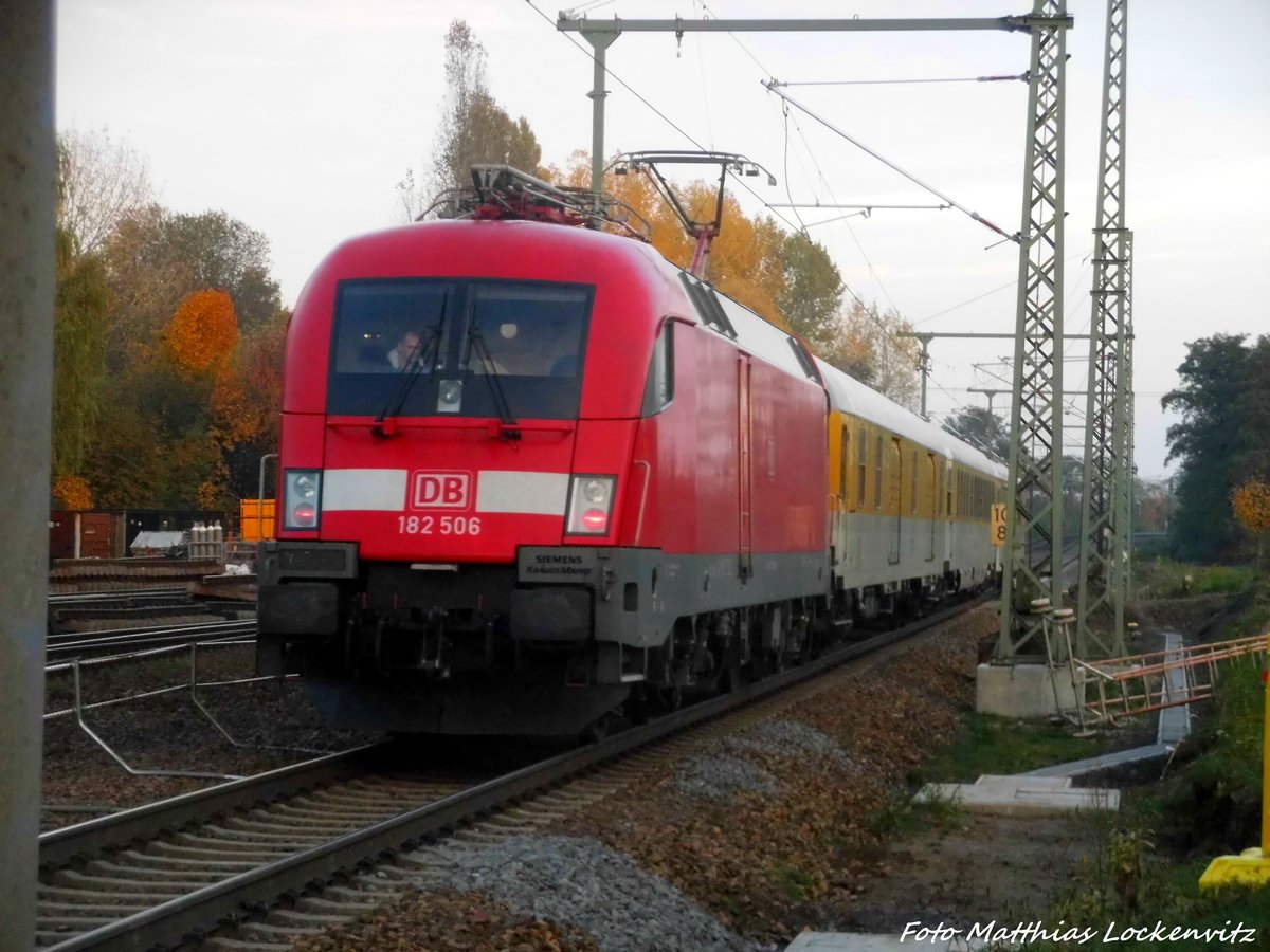 182 506 mit dem Messzug in Leipzig-Thekla am 31.10.16