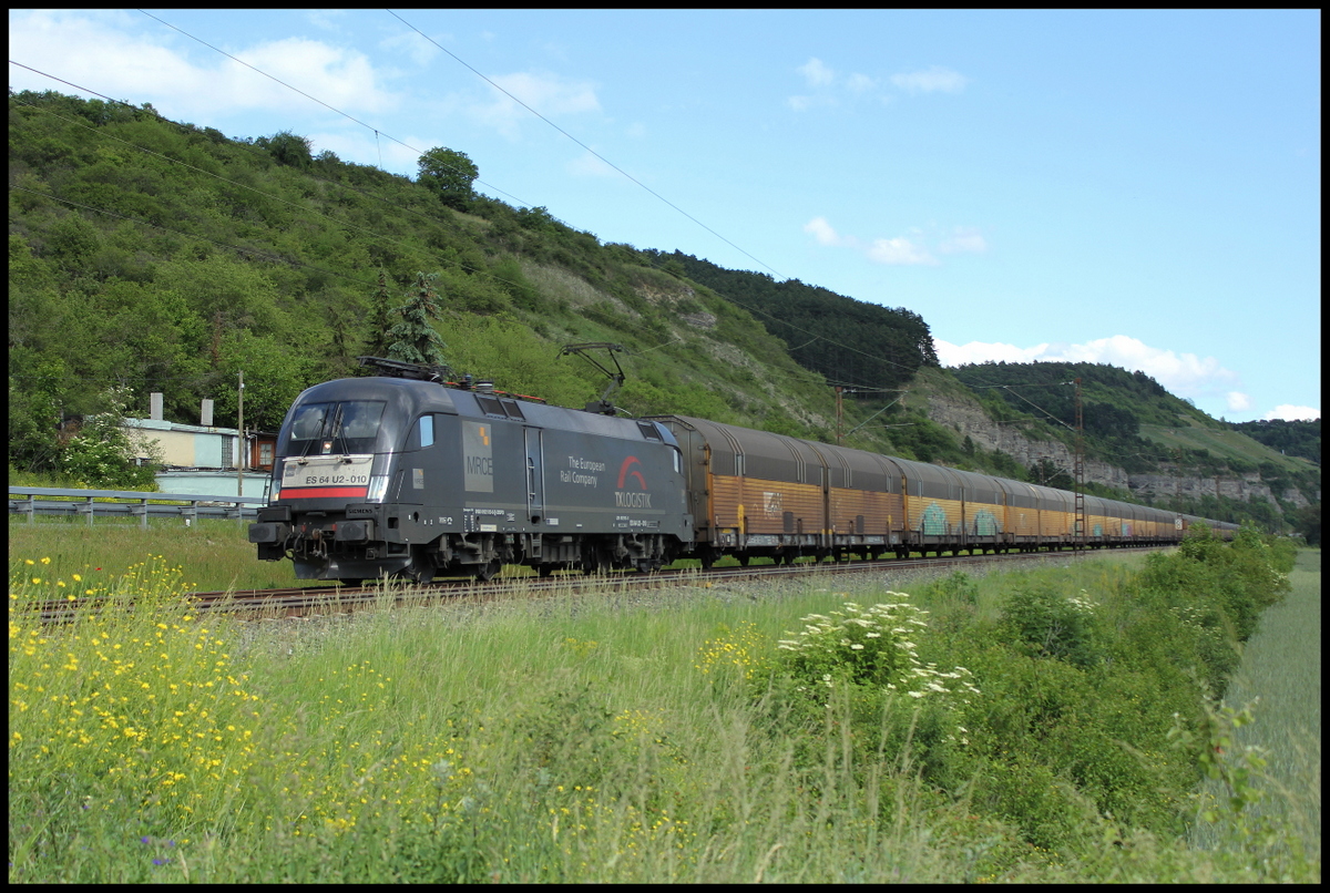 182 510 von TX mit ARS Zug am 24.05.14 bei Karlstadt