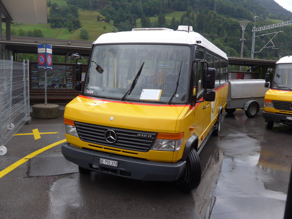 (182'424) - PostAuto Bern - BE 755'378 - Mercedes/Kusters am 31. Juli 2017 beim Bahnhof Reichenbach