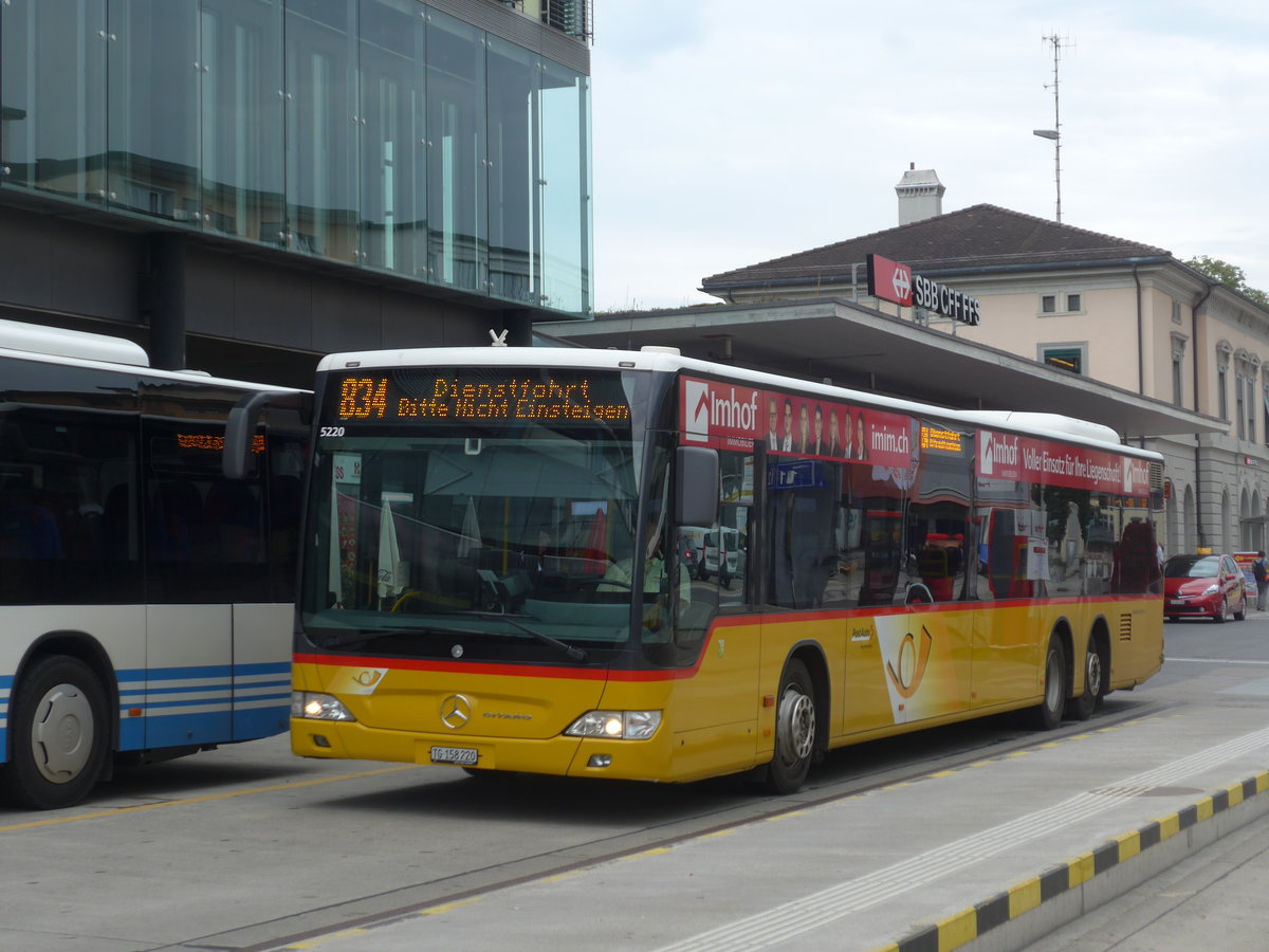 (182'533) - PostAuto Ostschweiz - TG 158'220 - Mercedes (ex Nr. 8) am 3. August 2017 beim Bahnhof Frauenfeld