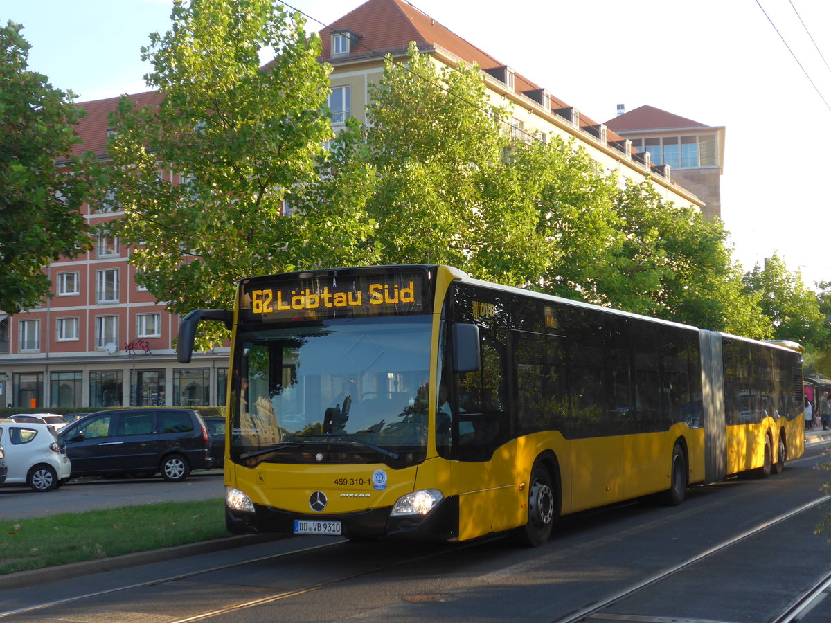 (182'853) - DVB Dresden - Nr. 459'310/DD-VB 9310 - Mercedes am 8. August 2017 in Dresden, Pirnaischer Platz