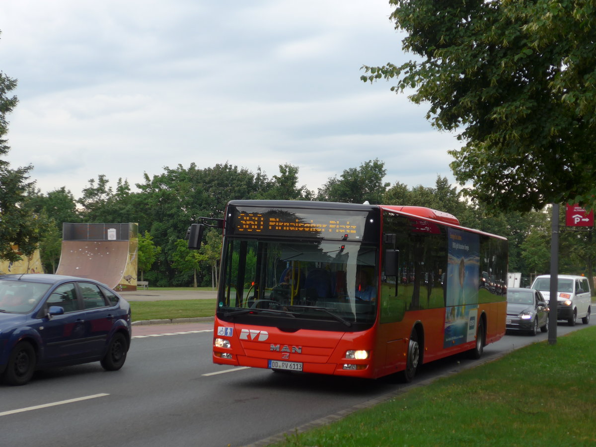 (183'187) - RVD Dresden - DD-RV 6113 - MAN am 9. August 2017 in Dresden, Lingnerallee