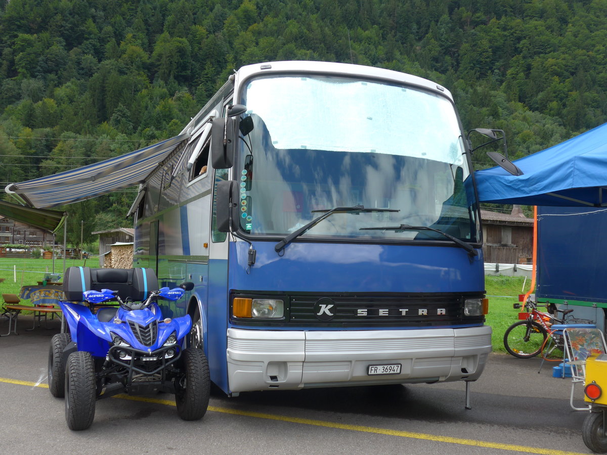 (183'570) - Bchler, Bsingen - FR 36'947 - Setra (ex AAGI Interlaken Nr. 30) am 19. August 2017 in Unterbach, Rollfeld