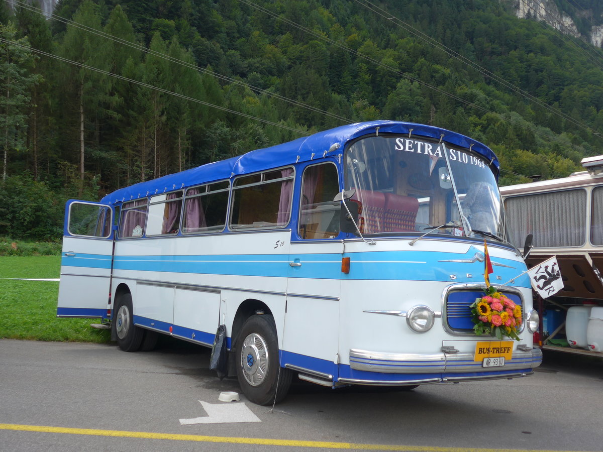 (183'618) - Niederer, Grub - AR 93 U - Setra am 19. August 2017 in Unterbach, Rollfeld