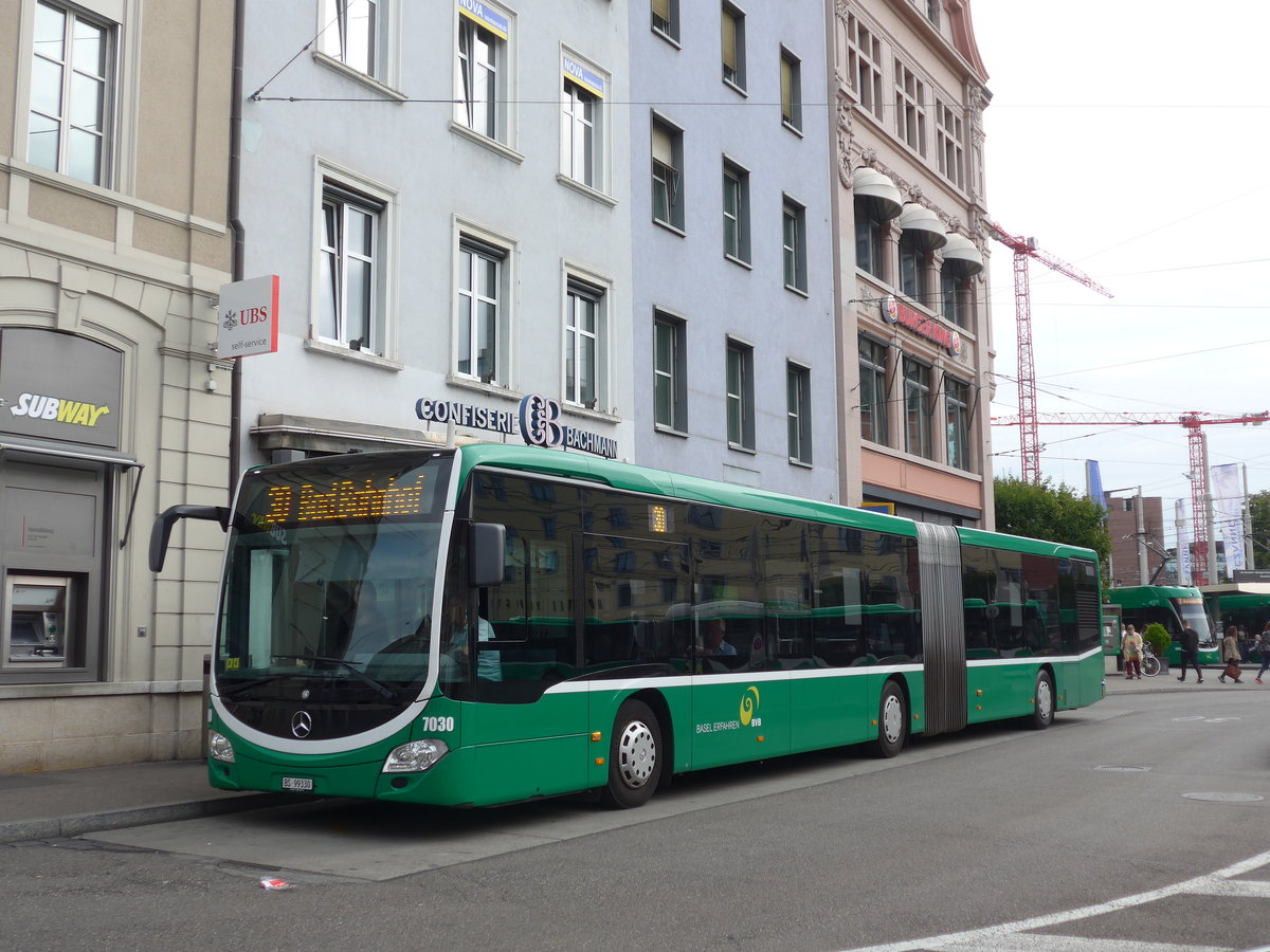 (183'768) - BVB Basel - Nr. 7030/BS 99'330 - Mercedes am 21. August 2017 beim Bahnhof Basel