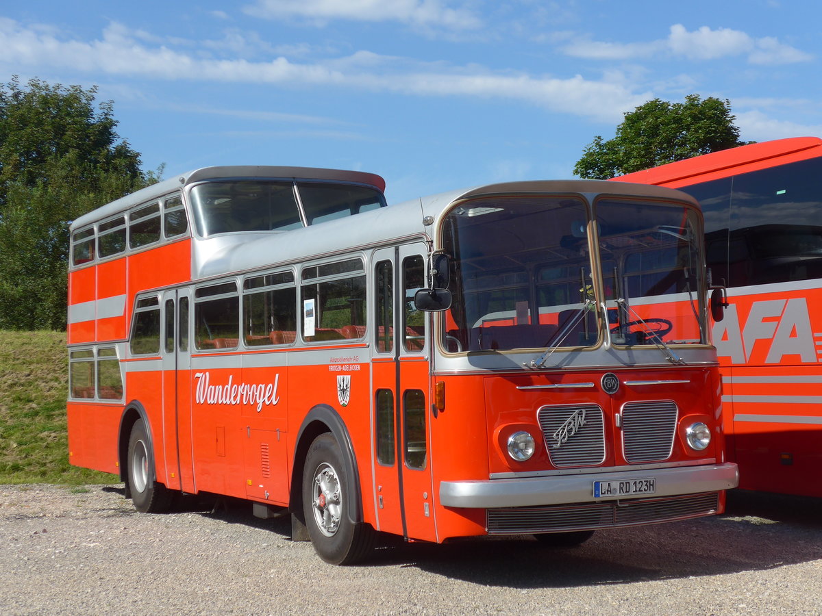 (183'904) - Radlmeier, Ergoldsbach - LA-RD 123H - FBW/Vetter-R&J Anderthalbdecker (ex FRAM Drachten/NL Nr. 20; ex Wespe, Altsttten; ex AFA Adelboden Nr. 4) am 23. August 2017 in Bad Drrheim, Garage Luschin