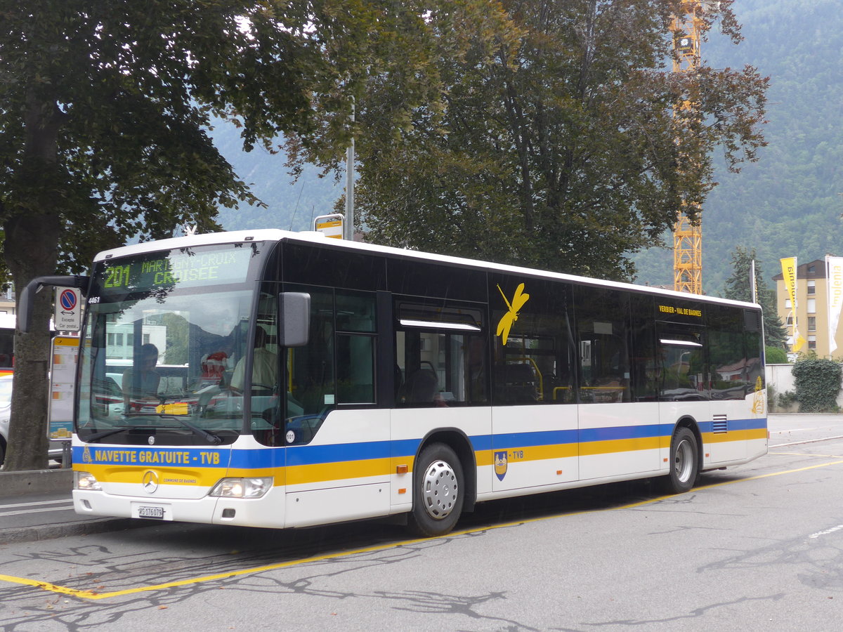 (184'020) - TMR Martigny - Nr. 101/VS 176'079 - Mercedes am 24. August 2017 beim Bahnhof Martigny