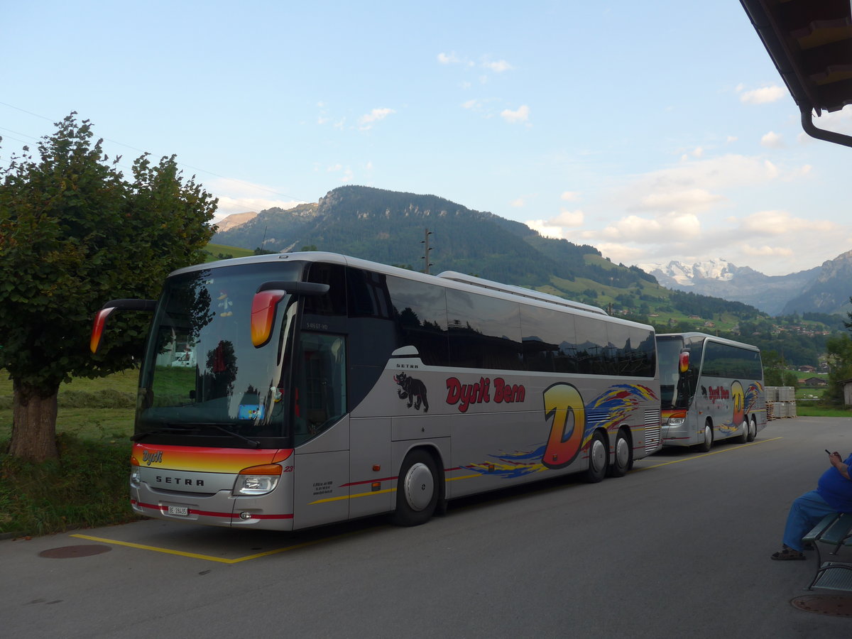 (184'277) - Dysli, Bern - Nr. 23/BE 28'435 - Setra am 25. August 2017 beim Bahnhof Mlenen