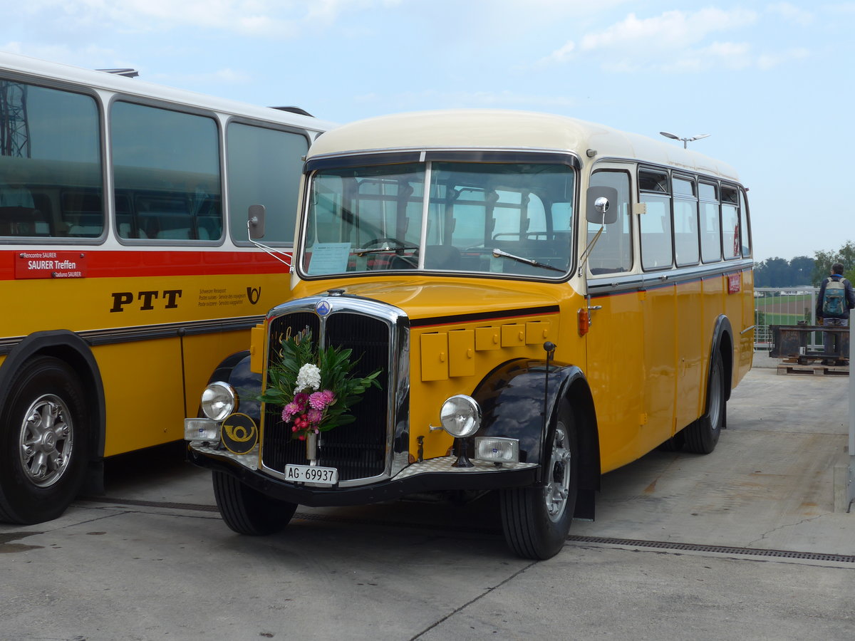 (184'303) - Blchlinger, Endingen - AG 69'937 - Saurer/Tscher (ex Dubach, Walde; ex Spescha, Andiast) am 26. August 2017 in Oberkirch, CAMPUS Sursee