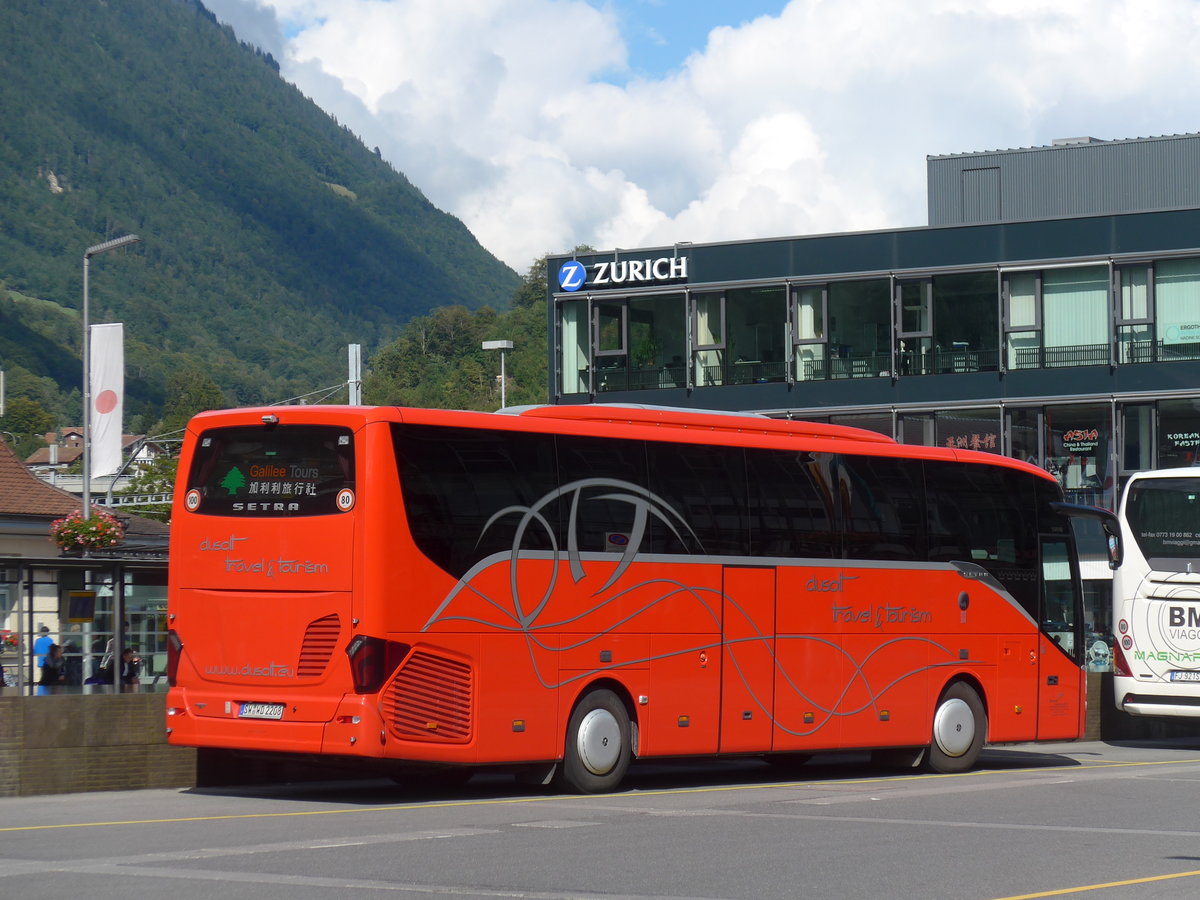 (184'622) - Aus Deutschland: Dusolt, Bergrheinfeld - SW-WD 2008 - Setra am 3. September 2017 beim Bahnhof Interlaken Ost