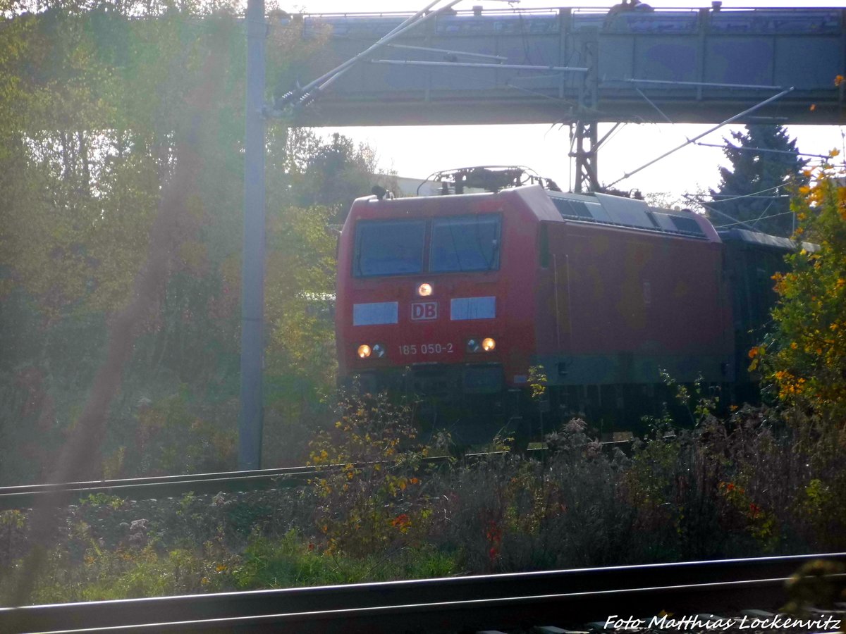 185 050-2 mit einem Gterzug in Leipzig-Plagwitz am 2.11.16