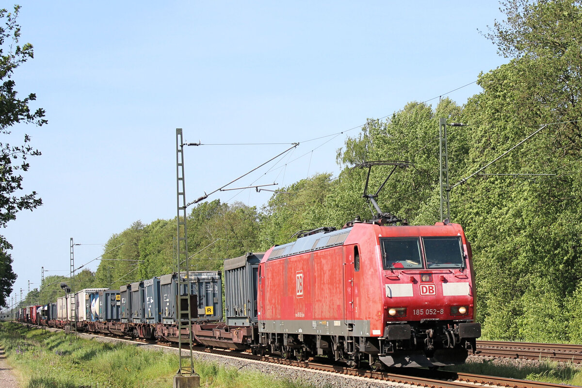 185 052-8 am 17.05.2024 in Tostedt - Dreihausen.