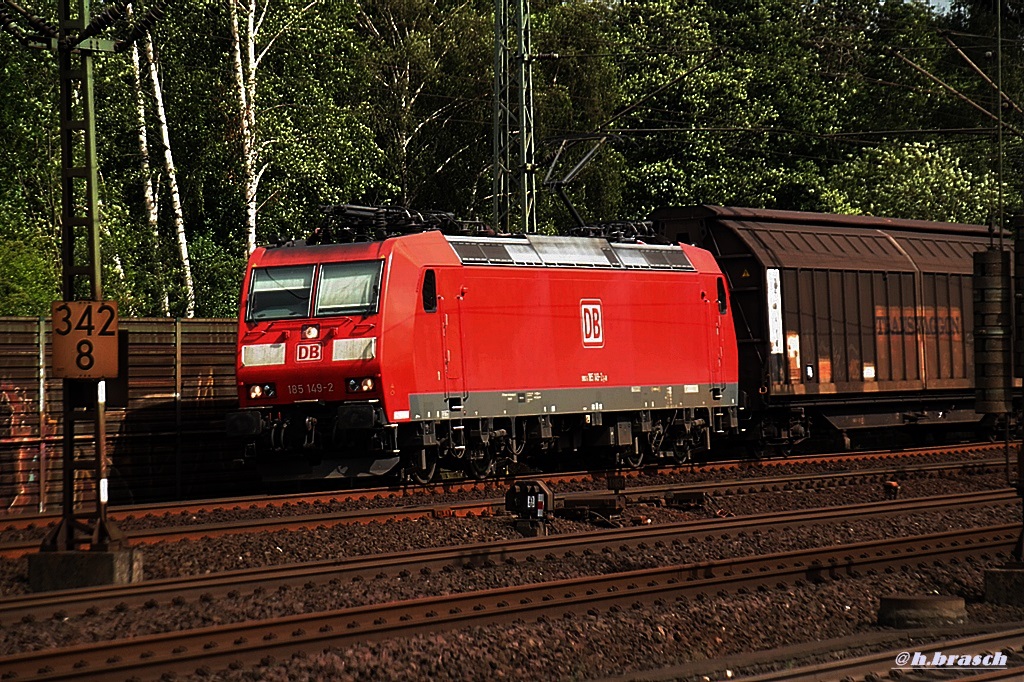 185 149-2 zog einen güterzug durch hh-harburg,datum 20.06.14