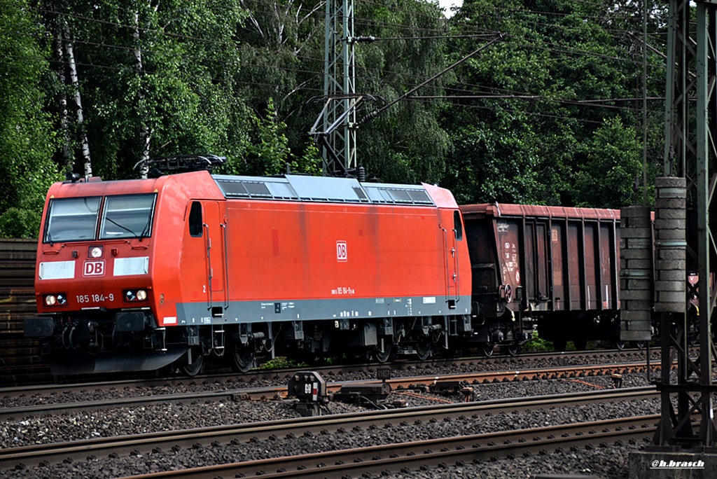 185 184-9 ist mit einen mischer durch hh-harburg gefahren,21.06.16