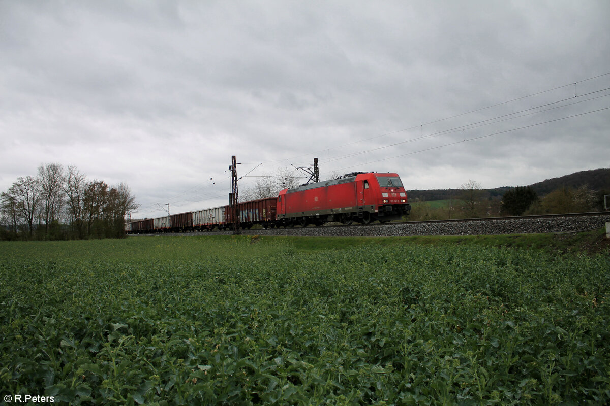 185 245-8 mit Eas Zug bei Himmelstadt gen Norden. 28.03.24