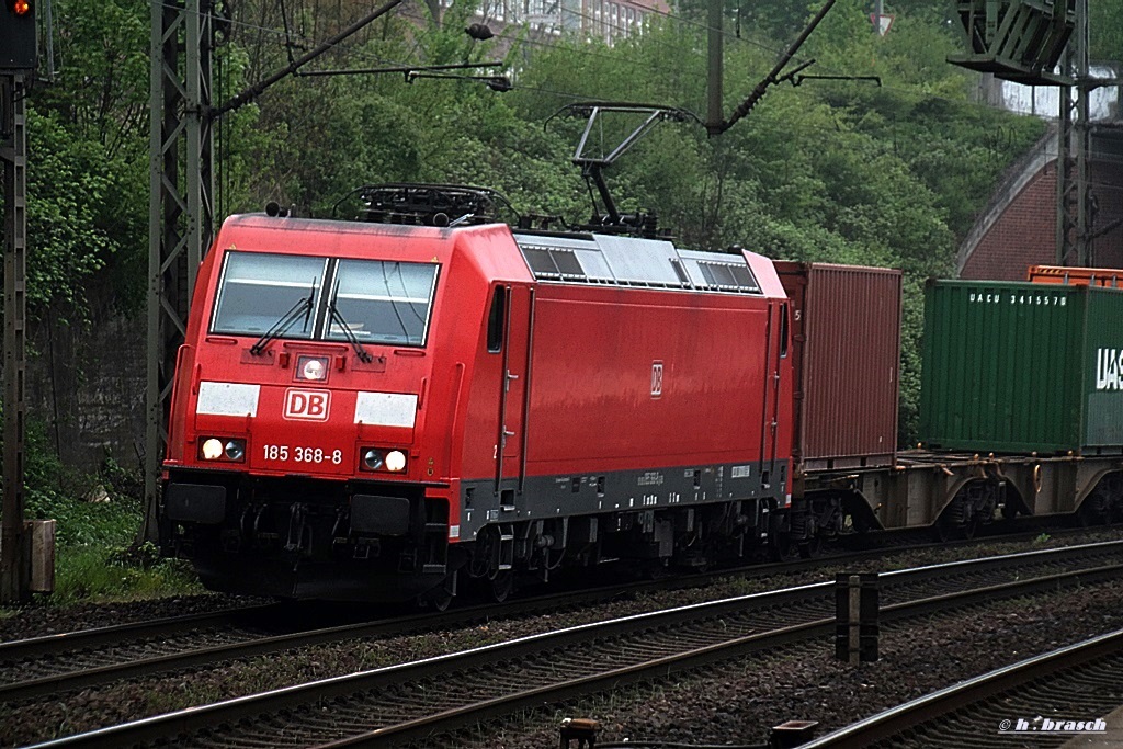 185 368-8 zog einen schachtelzug durch hh-harburg,datum 25.04.14