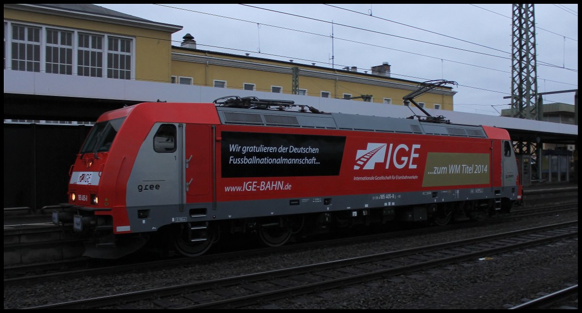 185 405 der IGE  Weltmeister 2014  am 12.12.14 in Fulda