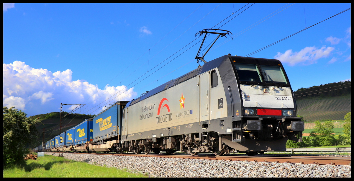 185 407 mit Walter KLV am 13.05.17 bei Himmelstadt