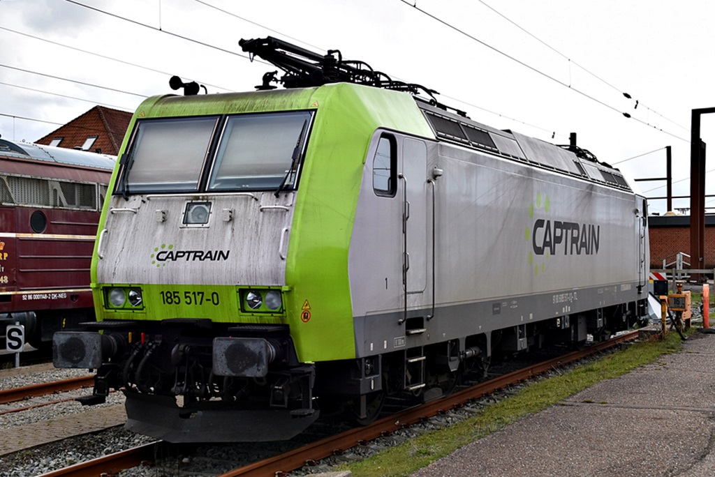 185 517-0 war abgestellt beim bahnhof padborg,10.04.17