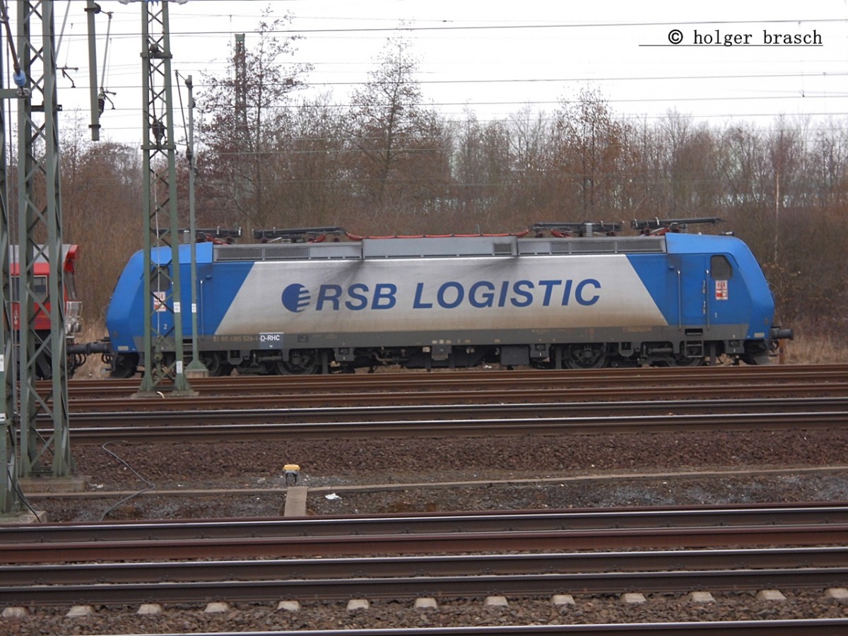 185 526-1 der HGK war abgestellt am 07.04.13 in hh-wilhelmsburg