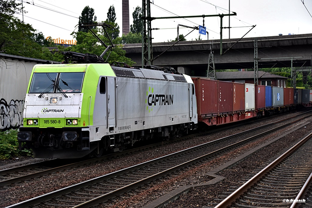 185 580-8 zog einen kastenzug durch hh-harburg,16.06.16