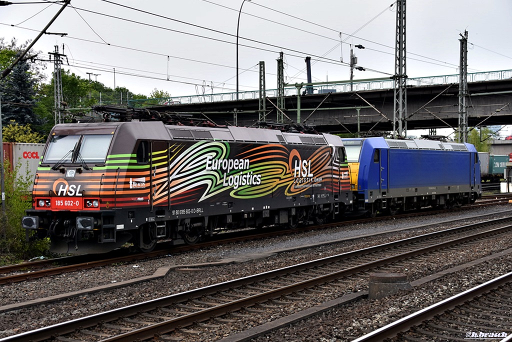 185 602-0 und 146 519-4 waren abgestellt beim bahnhof hh-harburg,12.05.17