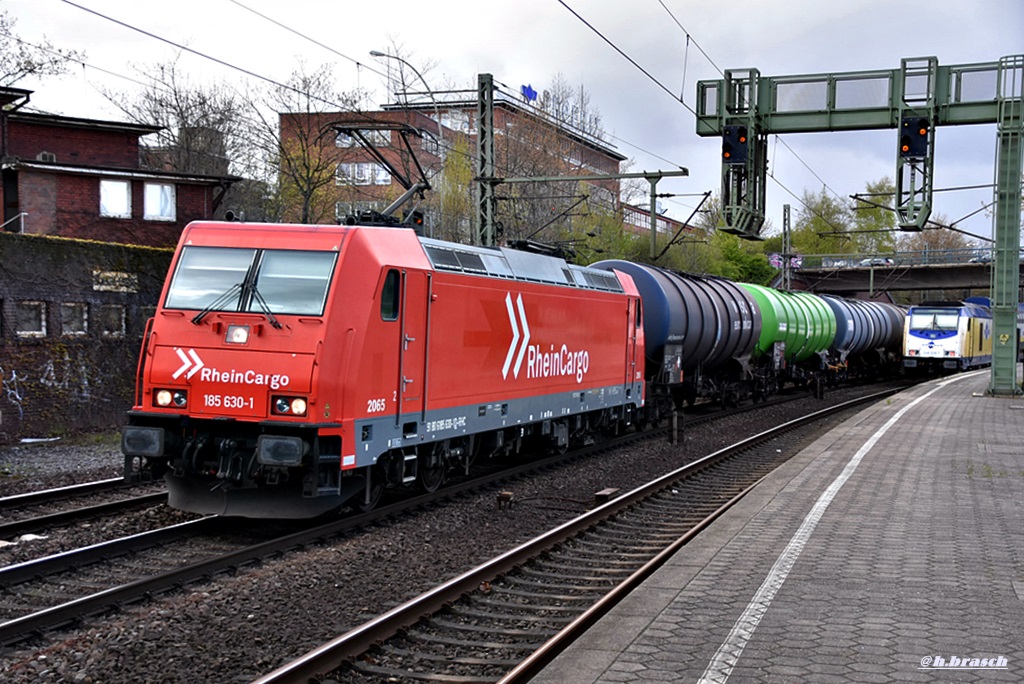 185 630-1 eh.HGK,zog einen oiler durch hh-harburg,15.04.17