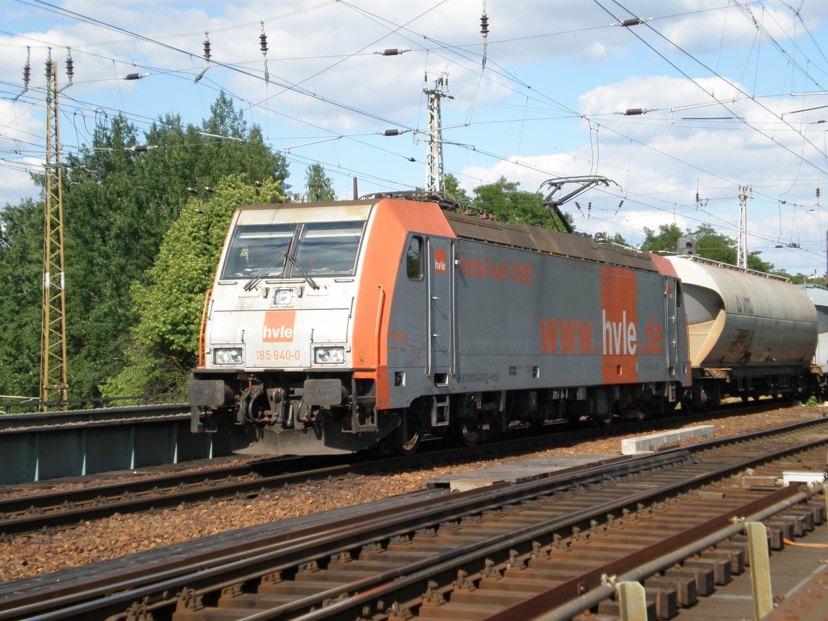 185 640 mit Braunkohlestaub in Elsterwerda-Biehla,28.05.2012.