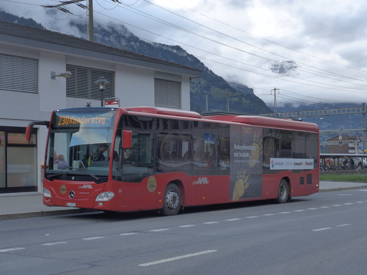 (185'186) - AFA Adelboden - Nr. 95/BE 26'774 - Mercedes am 18. September 2017 beim Bahnhof Frutigen