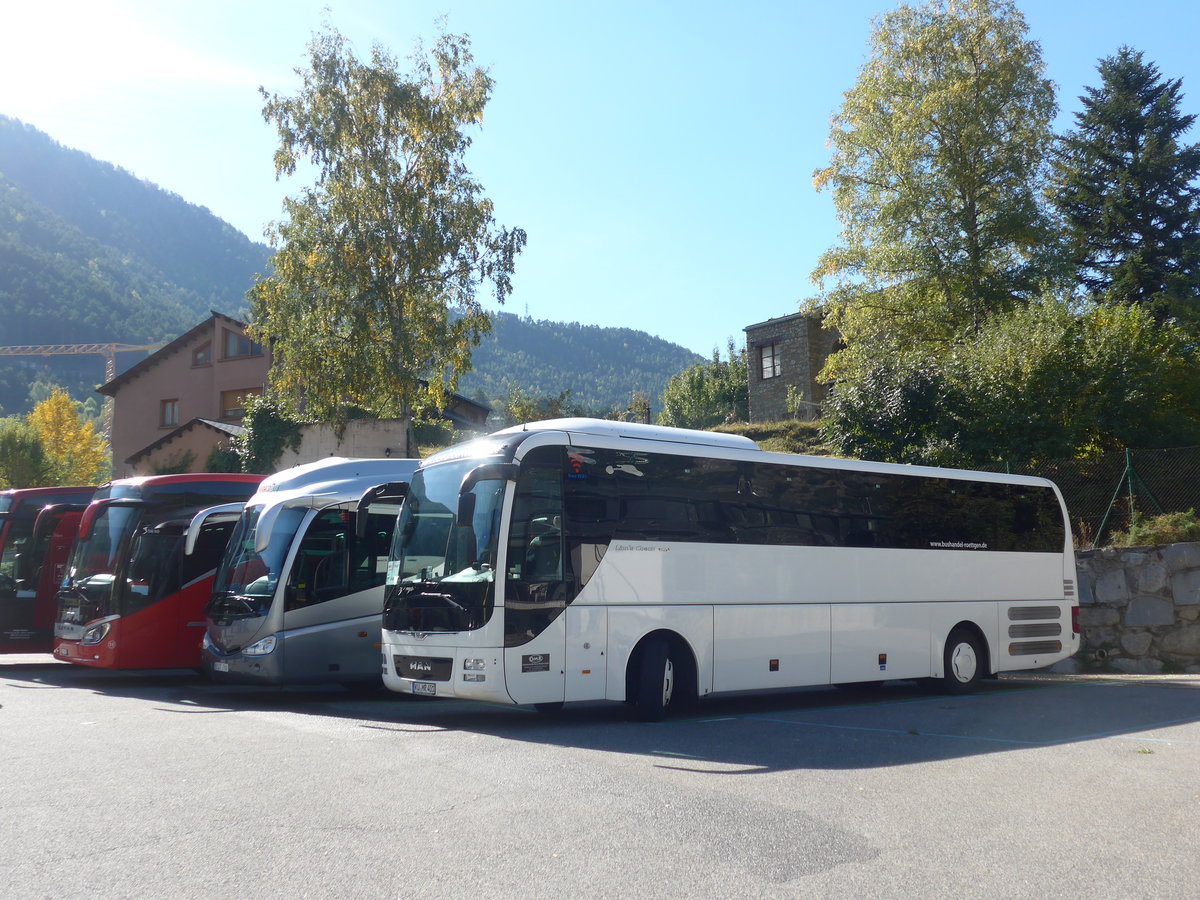 (185'371) - Aus Deutschland: Rttgen, Untersteinach - KU-MR 401 - MAN am 27. September 2017 in Ordino, Carparkplatz