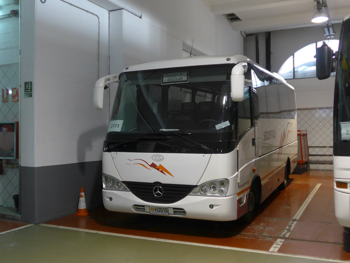 (185'464) - Soldevila, Escaldes-Engordany - H2015 - Mercedes/Beulas am 28. September 2017 in Andorra la Vella, Carparkhaus