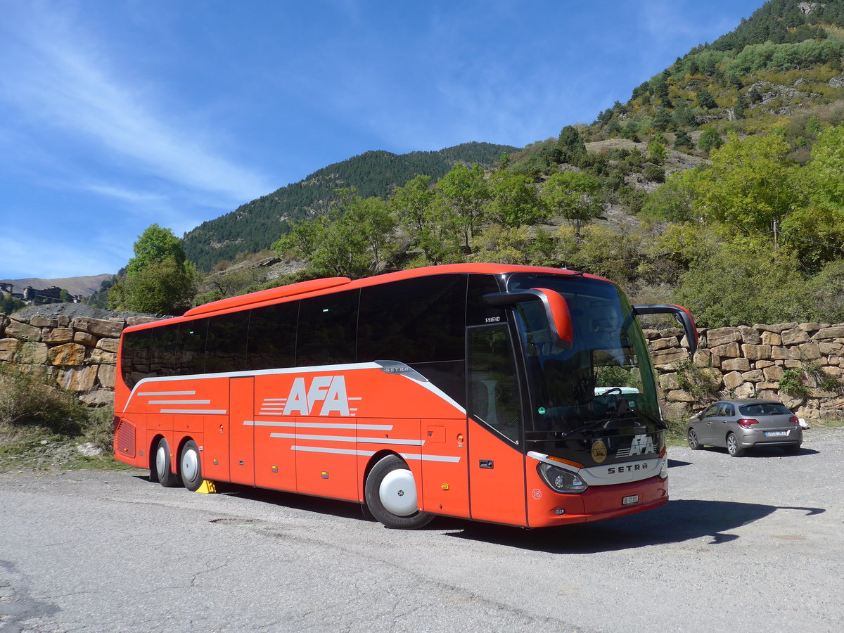 (185'526) - Aus der Schweiz: AFA Adelboden - Nr. 16/BE 21'181 - Setra am 28. September 2017 in Os de Civis