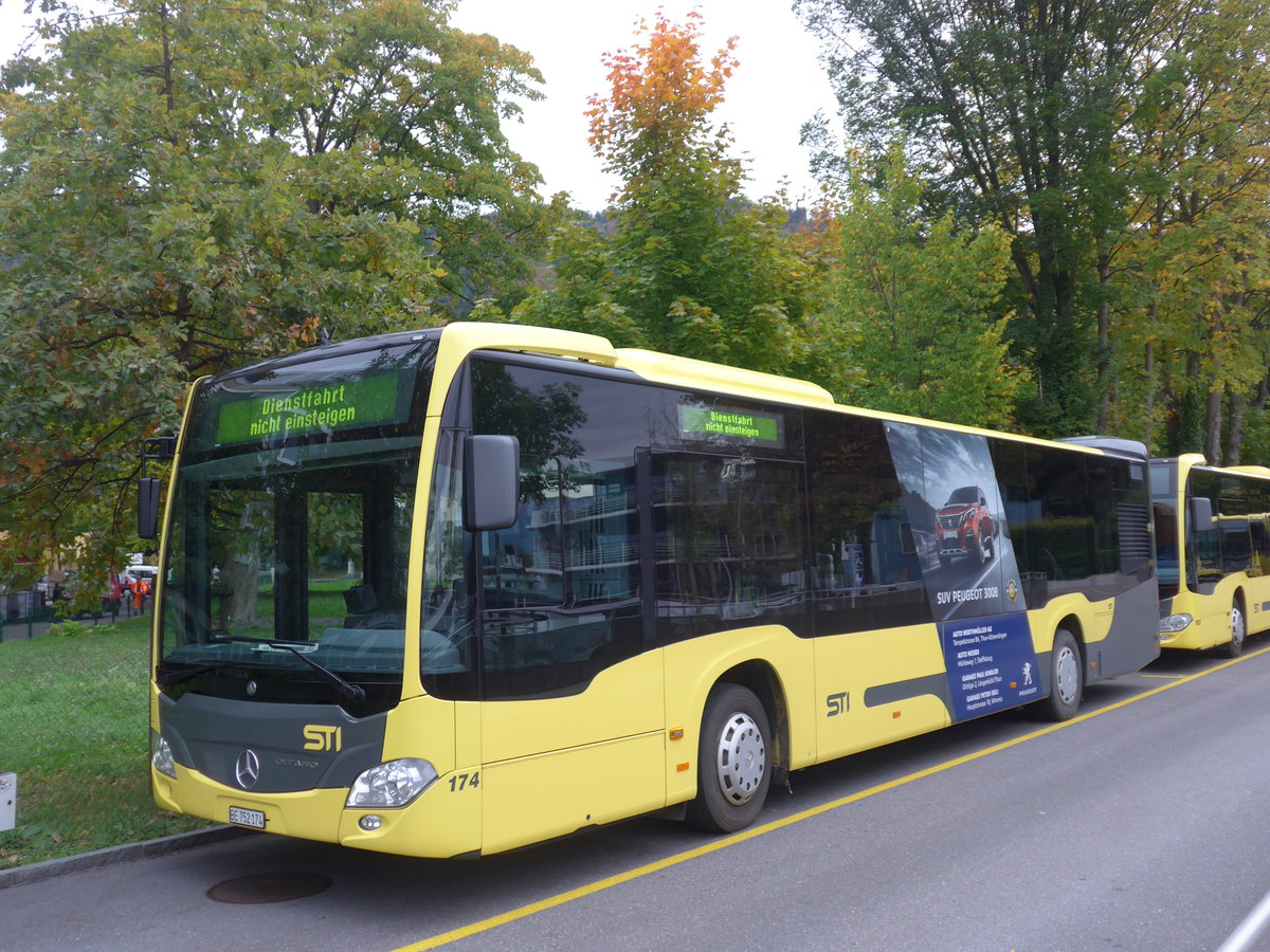 (185'744) - STI Thun - Nr. 174/BE 752'174 - Mercedes am 2. Oktober 2017 bei der Schifflndte Thun