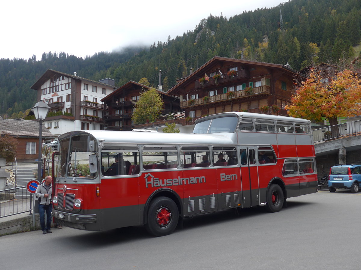 (185'813) - Huselmann, Bern - Nr. 26/BE 9475 - FBW/Vetter-R&J Anderthalbdecker (ex AFA Adelboden Nr. 9) am 8. Oktober 2017 in Adelboden, Busstation