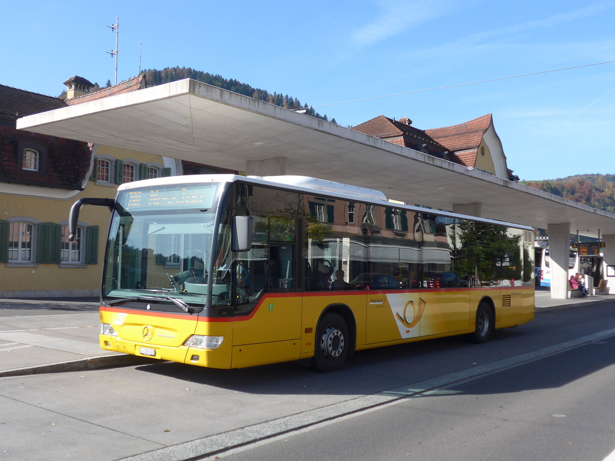 (185'930) - PostAuto Ostschweiz - SG 356'506 - Mercedes (ex Schmidt, Oberbren) am 19. Oktober 2017 beim Bahnhof Wattwil