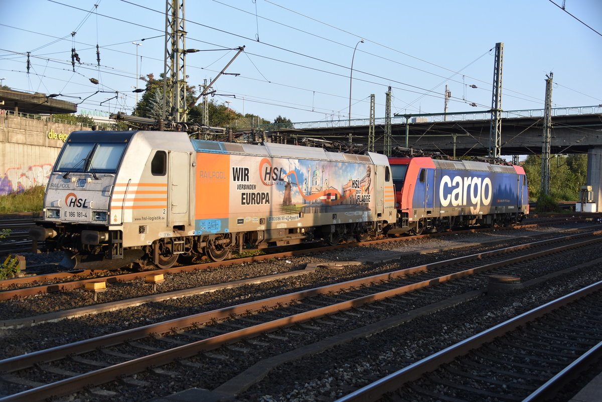 186 181-4 und 482 046-0 waren abgestellt beim bf hh-harburg,10.09.16