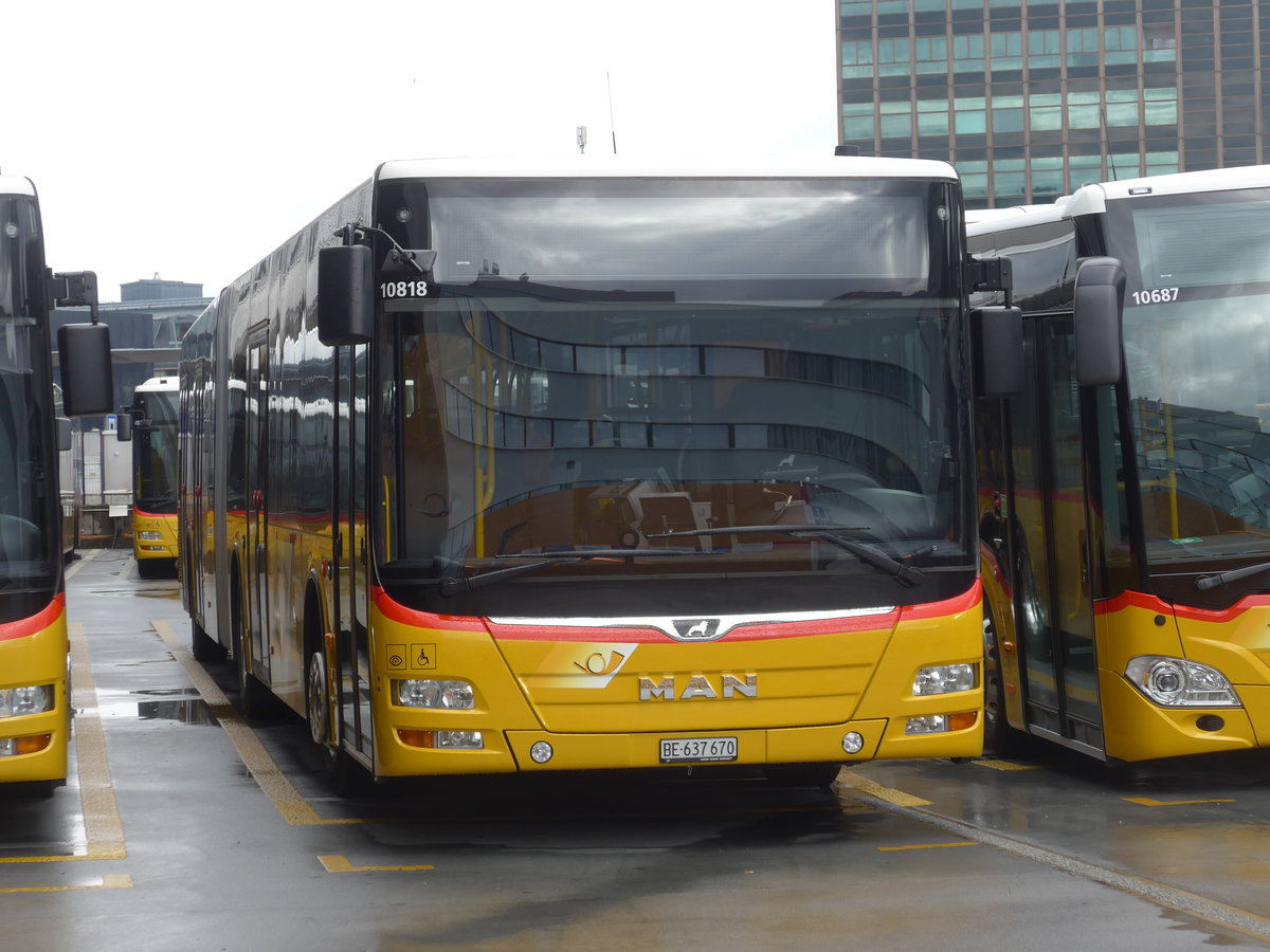 (186'556) - PostAuto Bern - Nr. 670/BE 637'670 - MAN am 19. November 2017 in Bern, Postautostation