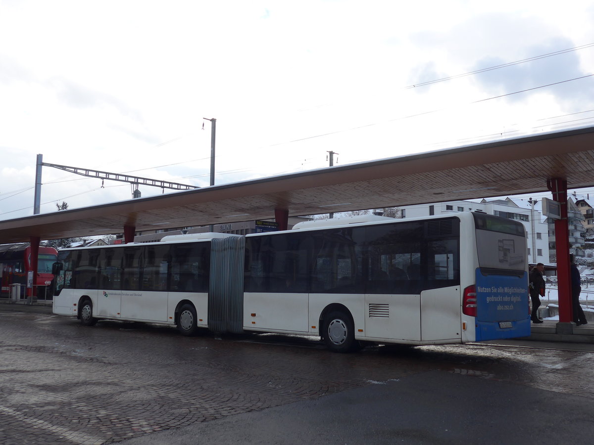 (186'899) - VZO Grningen - Nr. 119/ZH 745'119 - Mercedes am 9. Dezember 2017 beim Bahnhof Wetzikon