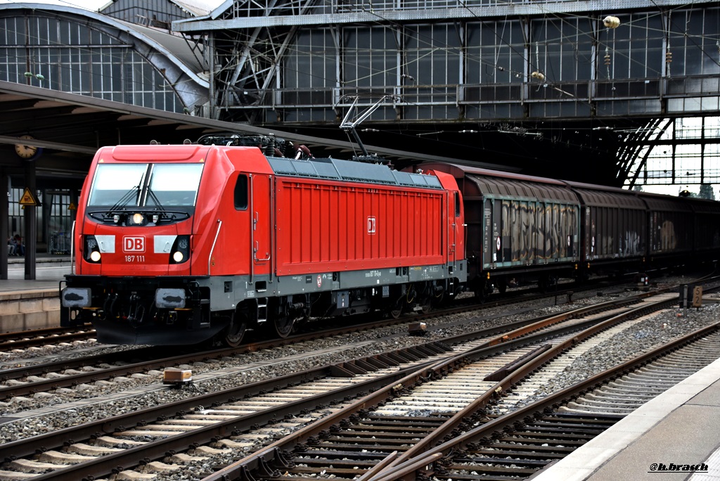 187 111 ist mit einen ganzzug durch bremen gefahren,25.07.17