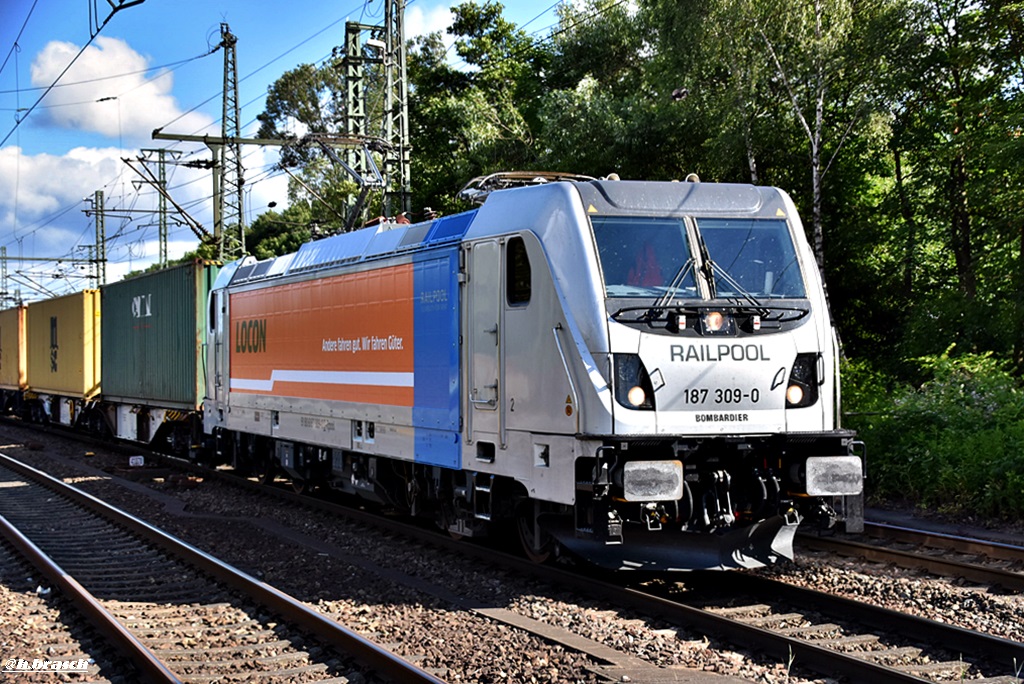 187 309-0 zog einen kastenzug durch hh-harburg,17.06.17