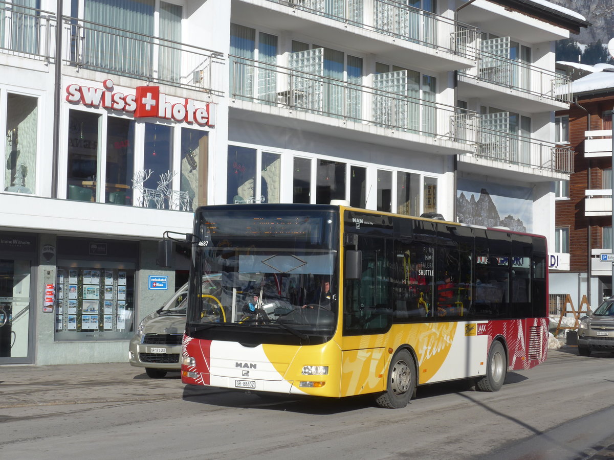 (187'397) - Stuppan, Flims - GR 88'602 - MAN/Gppel am 26. Dezember 2017 in Flims, Bergbahnen