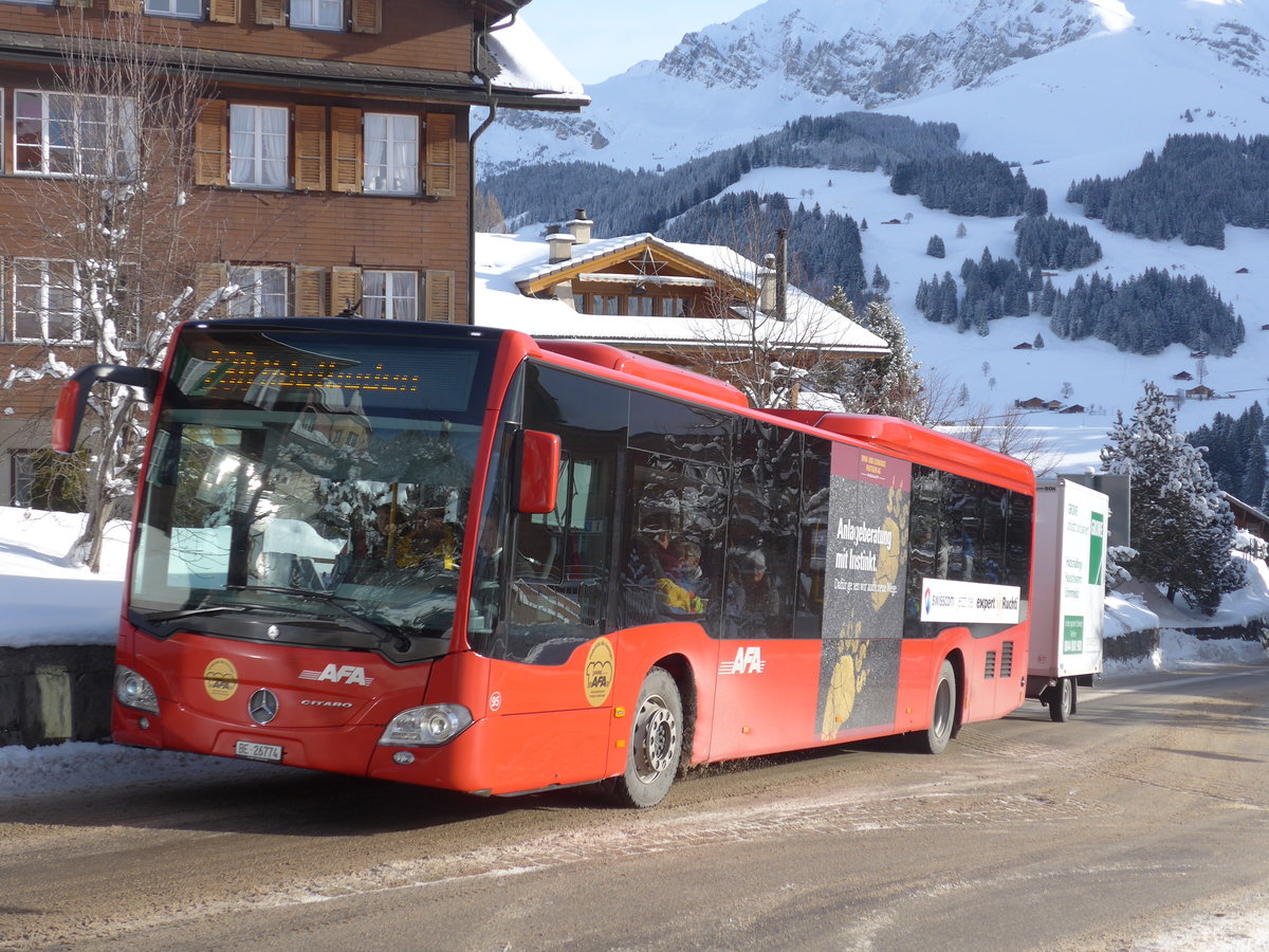 (187'475) - AFA Adelboden - Nr. 95/BE 26'774 - Mercedes am 29. Dezember 2017 in Adelboden, Landstrasse