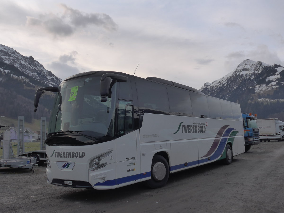 (187'697) - Twerenbold, Baden - Nr. 51/AG 6865 - VDL am 7. Januar 2018 in Frutigen, Flugplatz