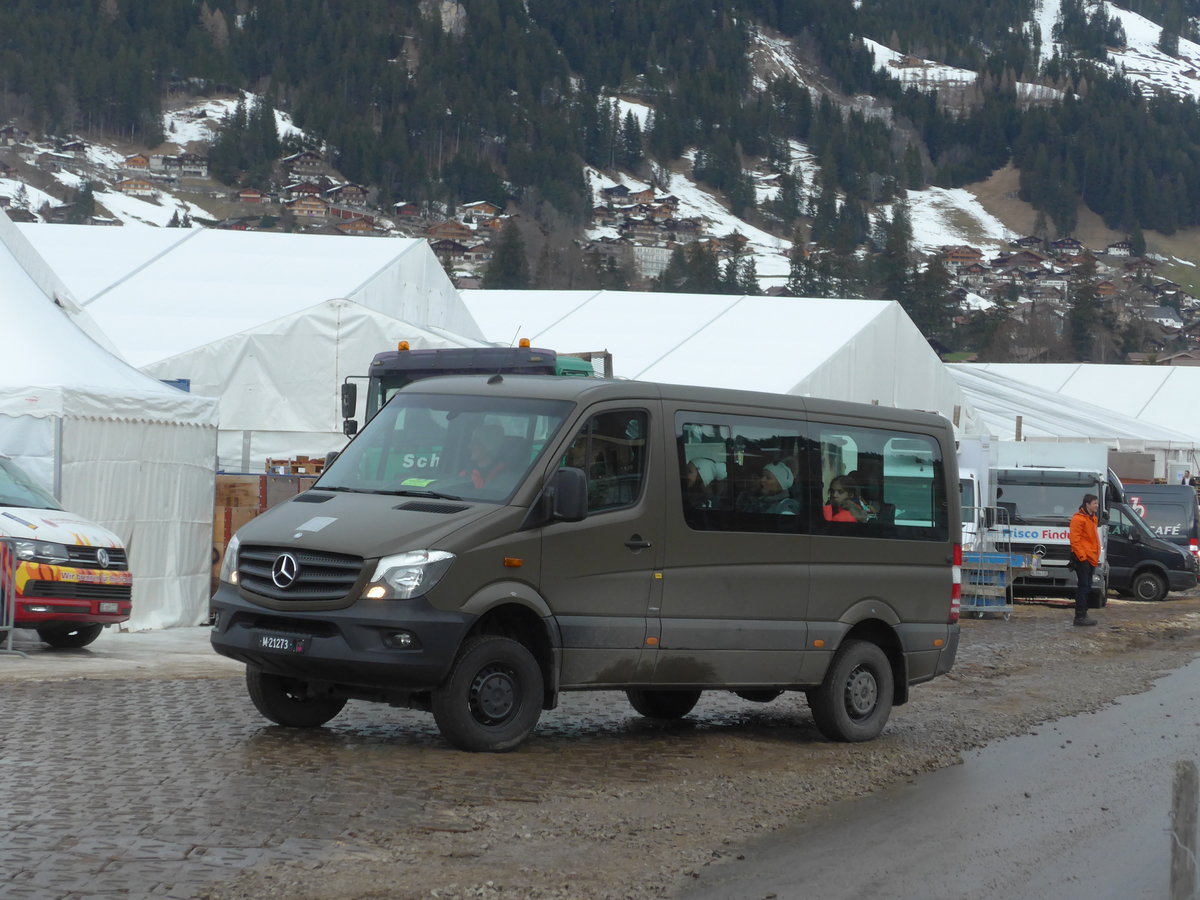 (187'729) - Schweizer Armee - M+21'273 - Mercedes am 7. Januar 2018 in Adelboden, Weltcup