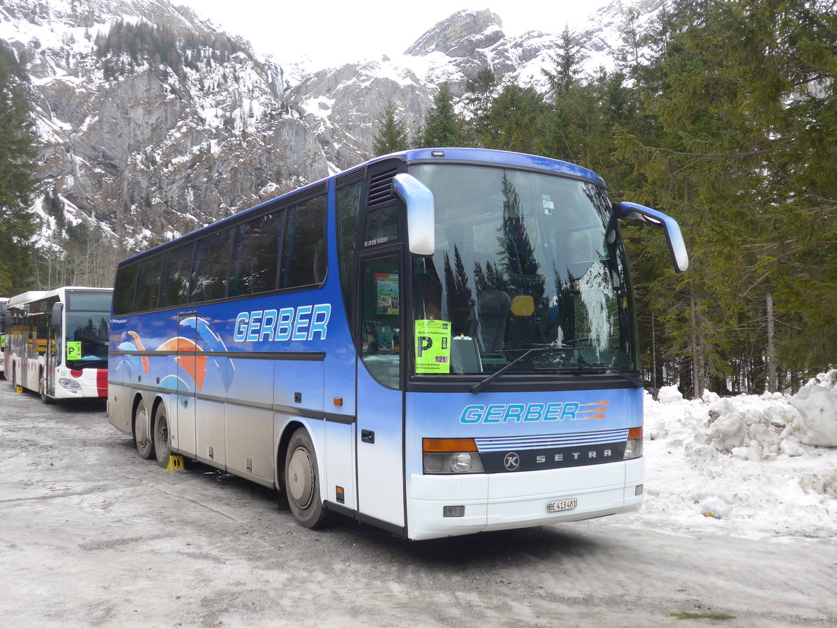 (187'780) - Gerber, Roggwil - Nr. 5/BE 413'481 - Setra am 7. Januar 2018 in Adelboden, Unter dem Birg