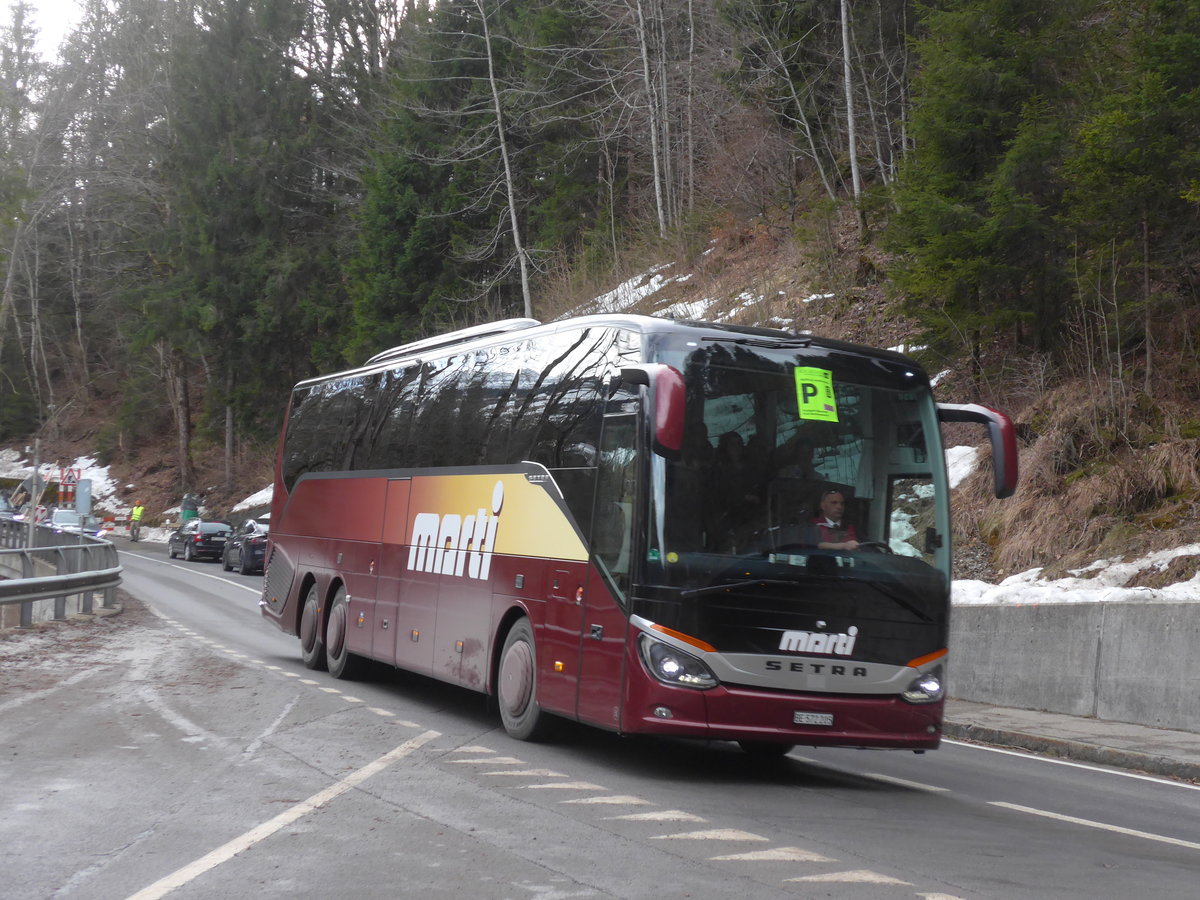 (187'861) - Marti, Kallnach - Nr. 5/BE 572'205 - Setra am 7. Januar 2018 in Achseten, Schmitten